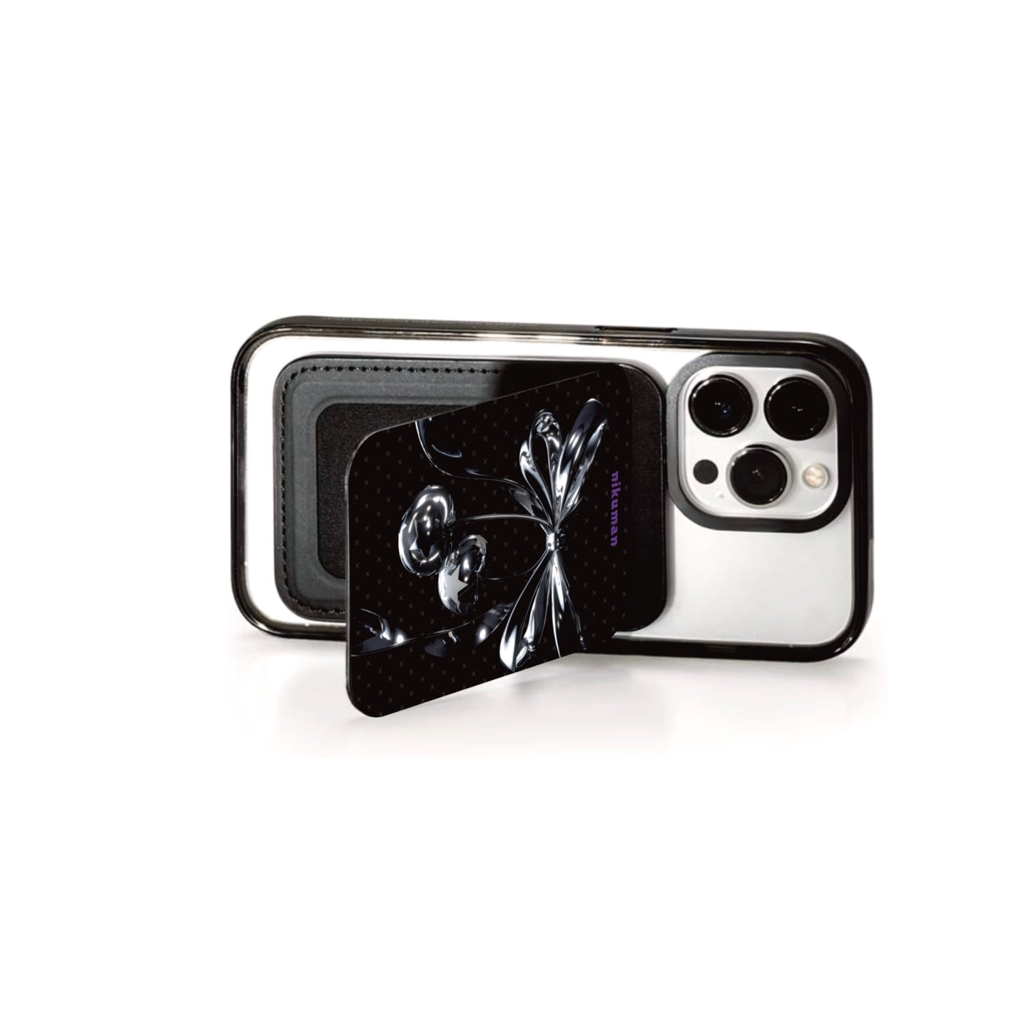 Darkcherry Snap Mirror MagSafe Cardholder Stand
