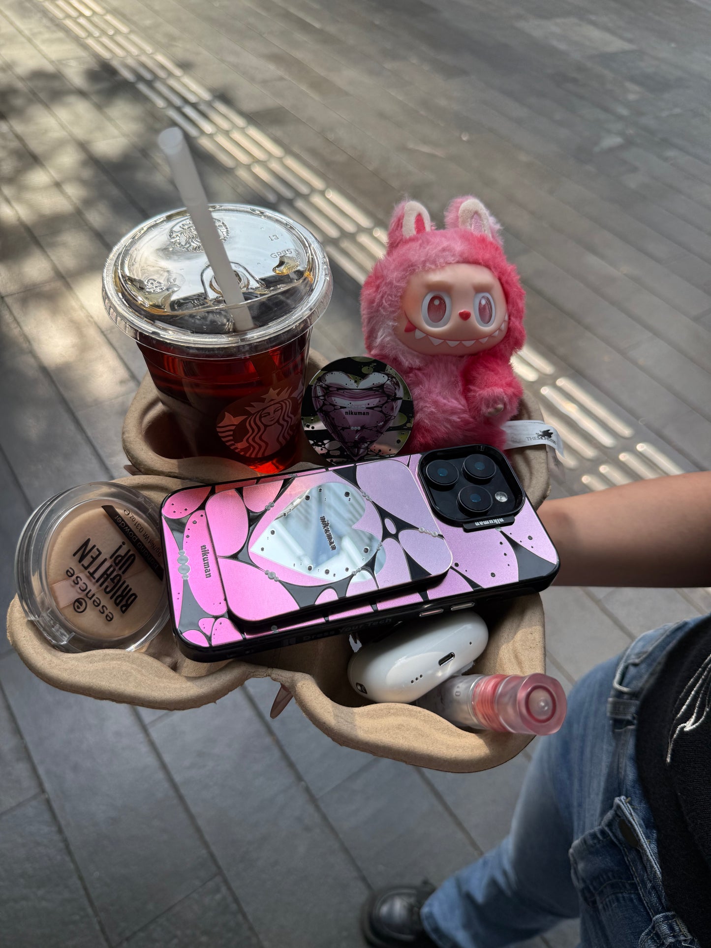 Pink Symbiote Snap Mirror MagSafe Cardholder Stand
