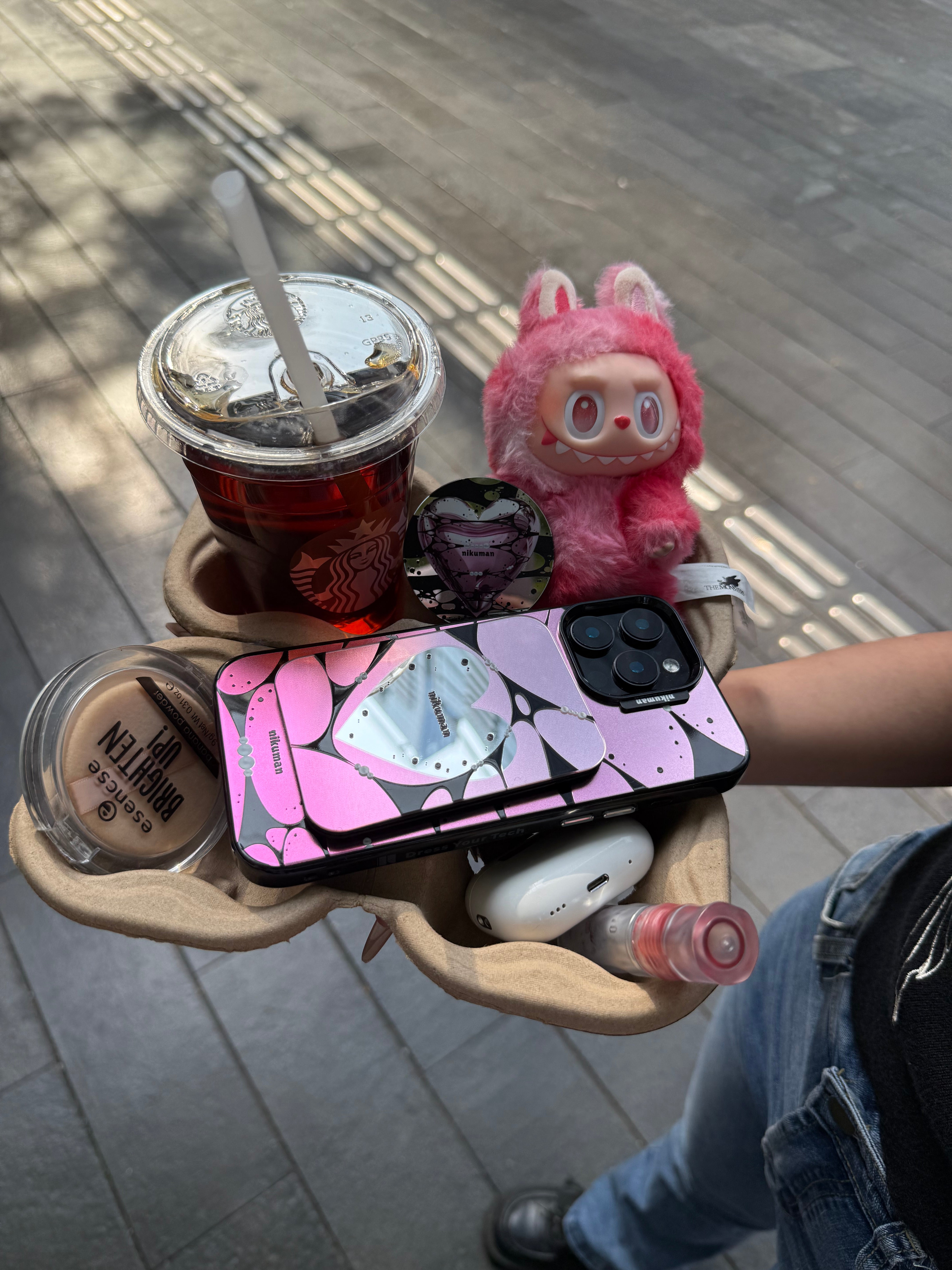 Pink Symbiote Snap Mirror MagSafe Cardholder Stand