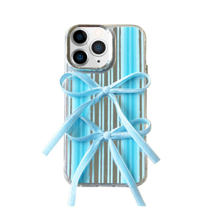 Ribbon Bow iPhone Case · Mother-of-Pearl Lace Blue Ribbon