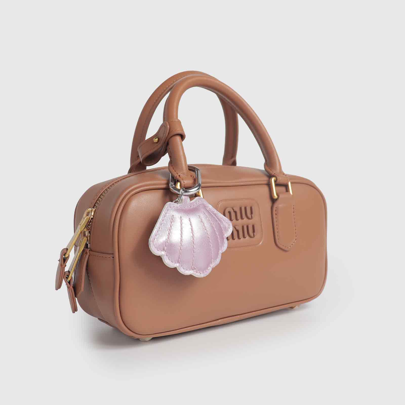 Minimalist Shell Leather Charm