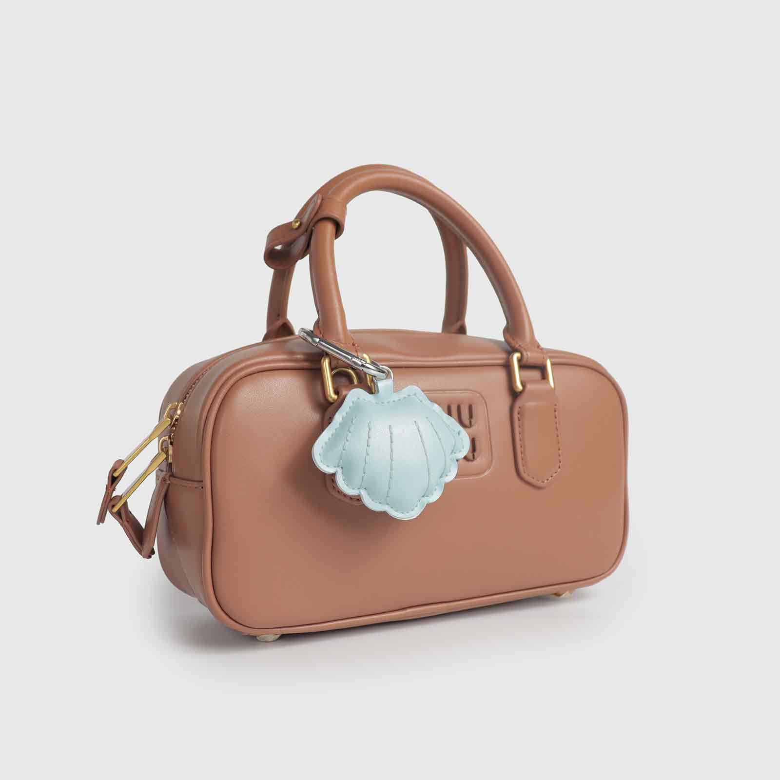 Minimalist Shell Leather Charm