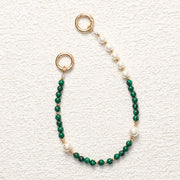 Verdant Pearl Beaded Bag Chain Extender & Charm — Elegant Versatile Accessory