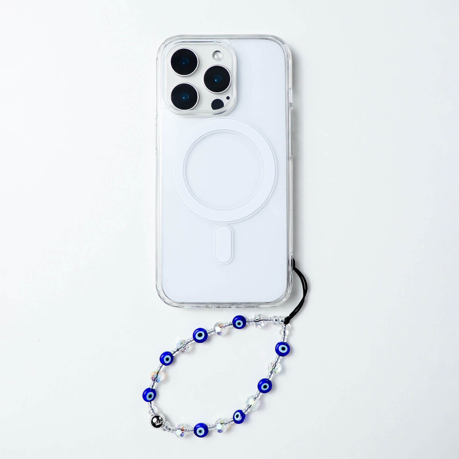 Blue Beaded Multi-Functional Bag Charm & Phone Chain — Stylish Fashion Accessory
