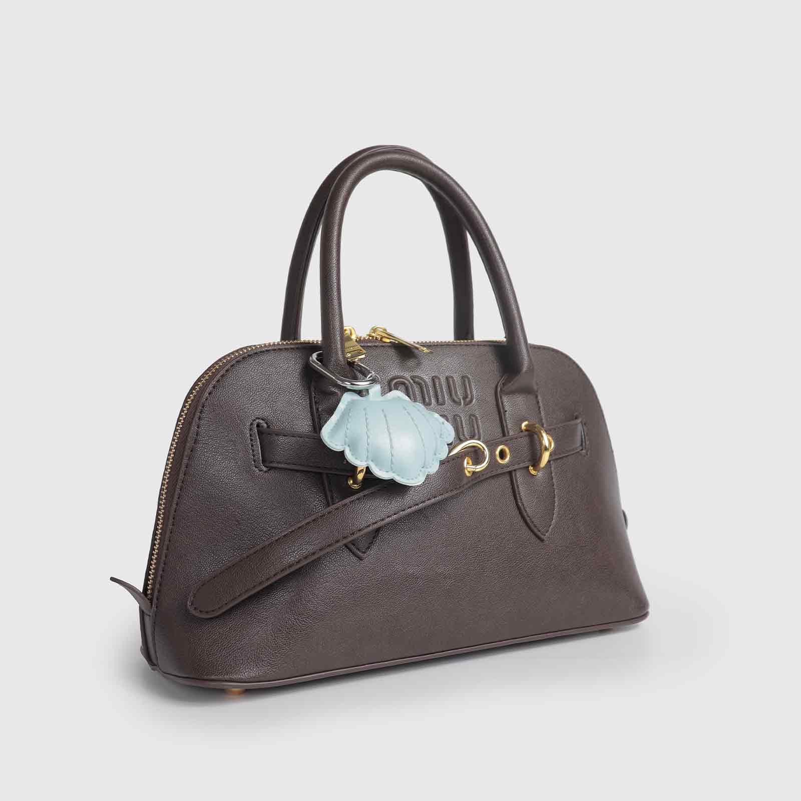 Minimalist Shell Leather Charm