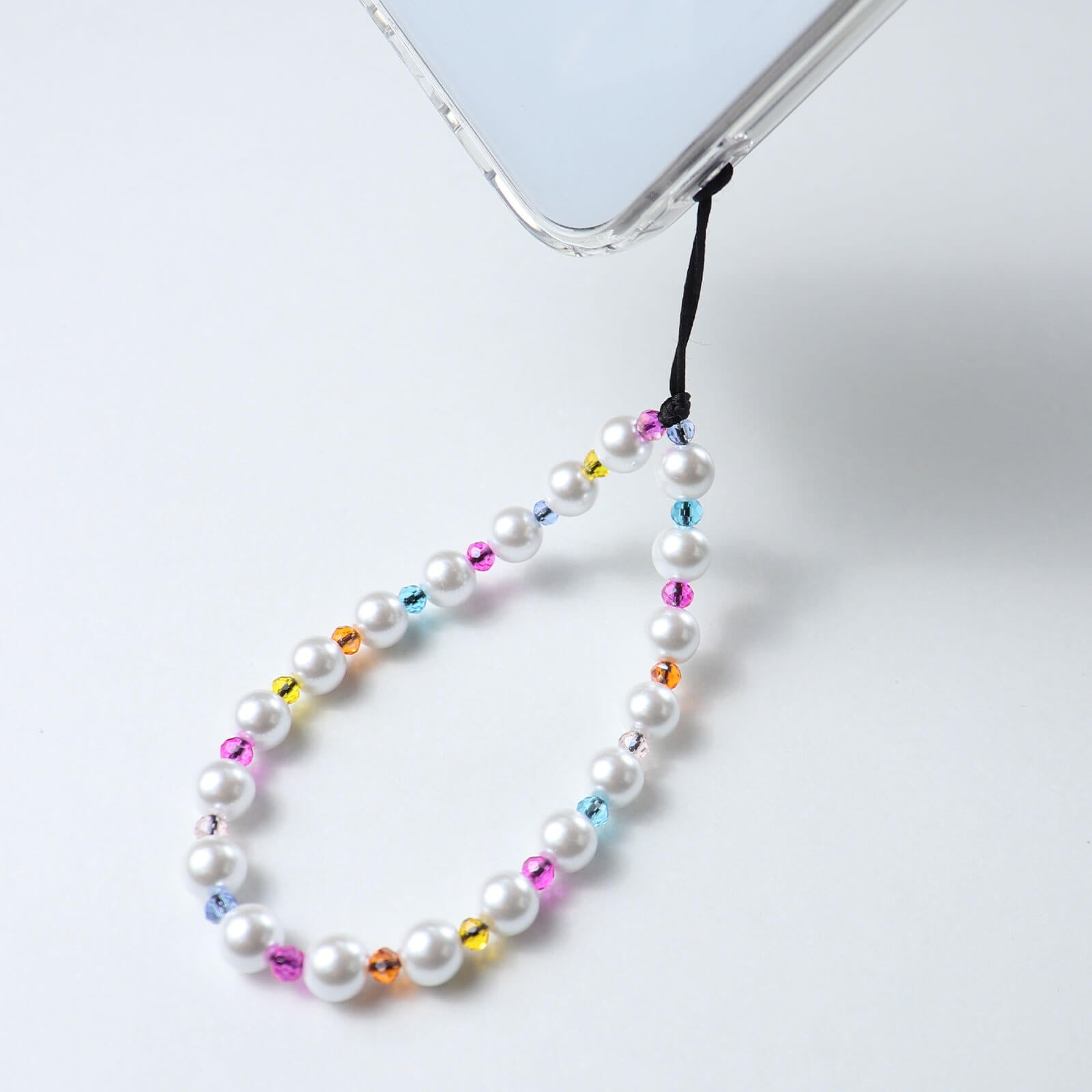 Pearl & Color Pop Beaded Multi-Use Bag Charm & Phone Chain — Trendy Fashion Accessory