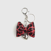 Leopard Print Bow Bag Charm