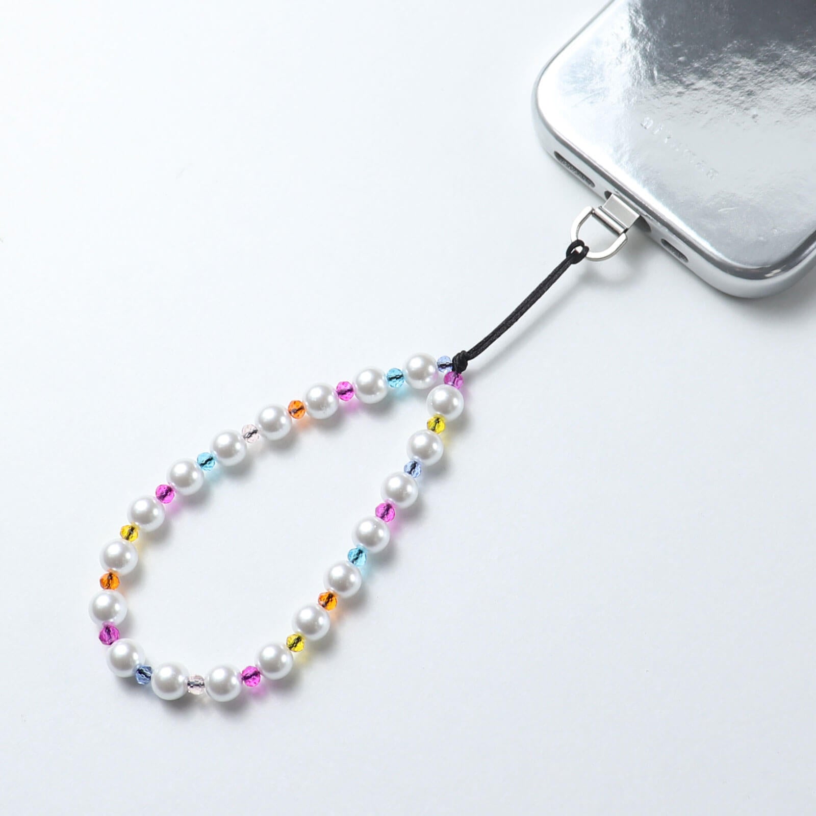 Pearl & Color Pop Beaded Multi-Use Bag Charm & Phone Chain — Trendy Fashion Accessory