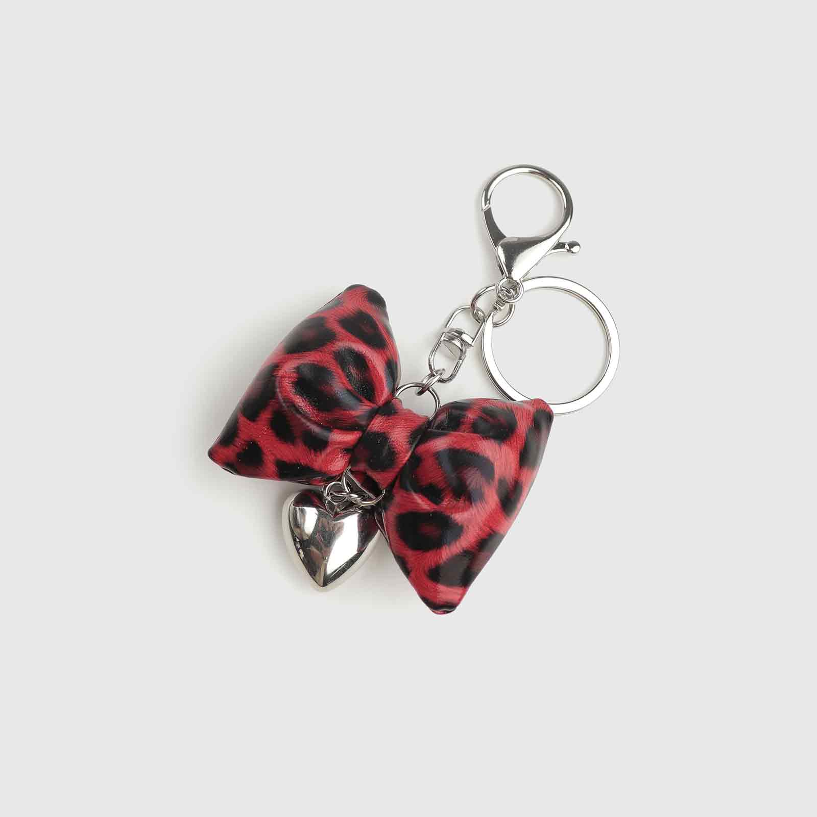 Leopard Print Bow Bag Charm
