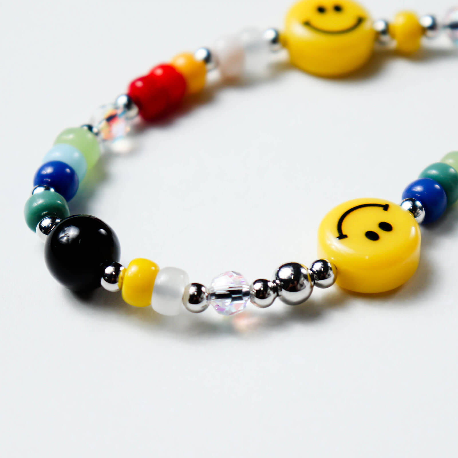 Smiley Rainbow Beaded Phone Chain & Multi-Functional Bag Charm — Stylish Creative Accessory