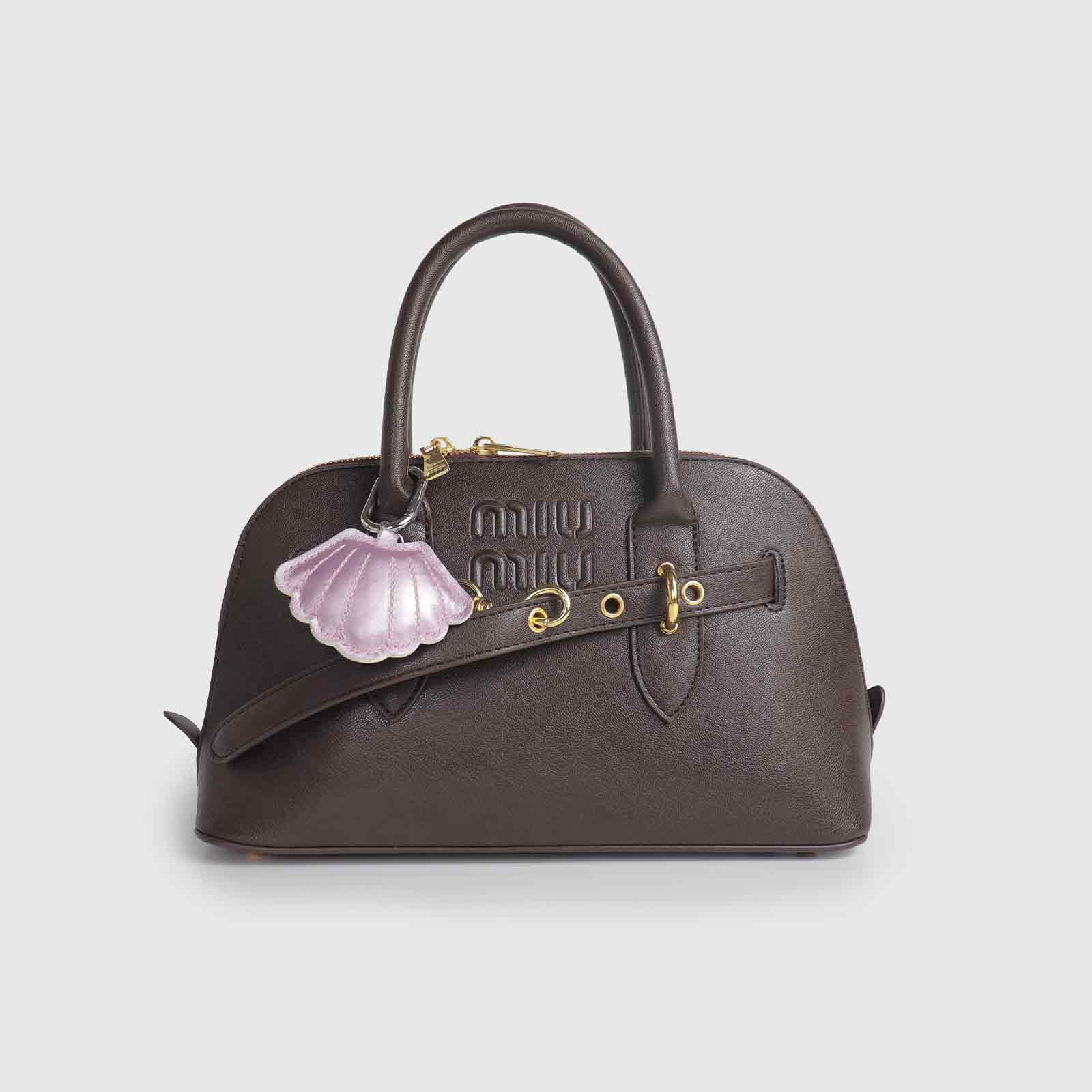 Minimalist Shell Leather Charm