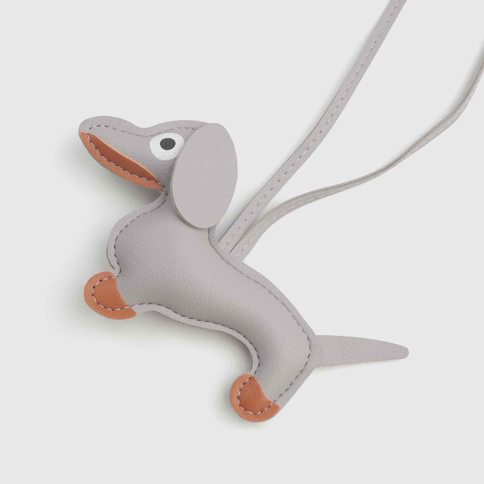 Multi-Color Dachshund-Shaped Bag Charm