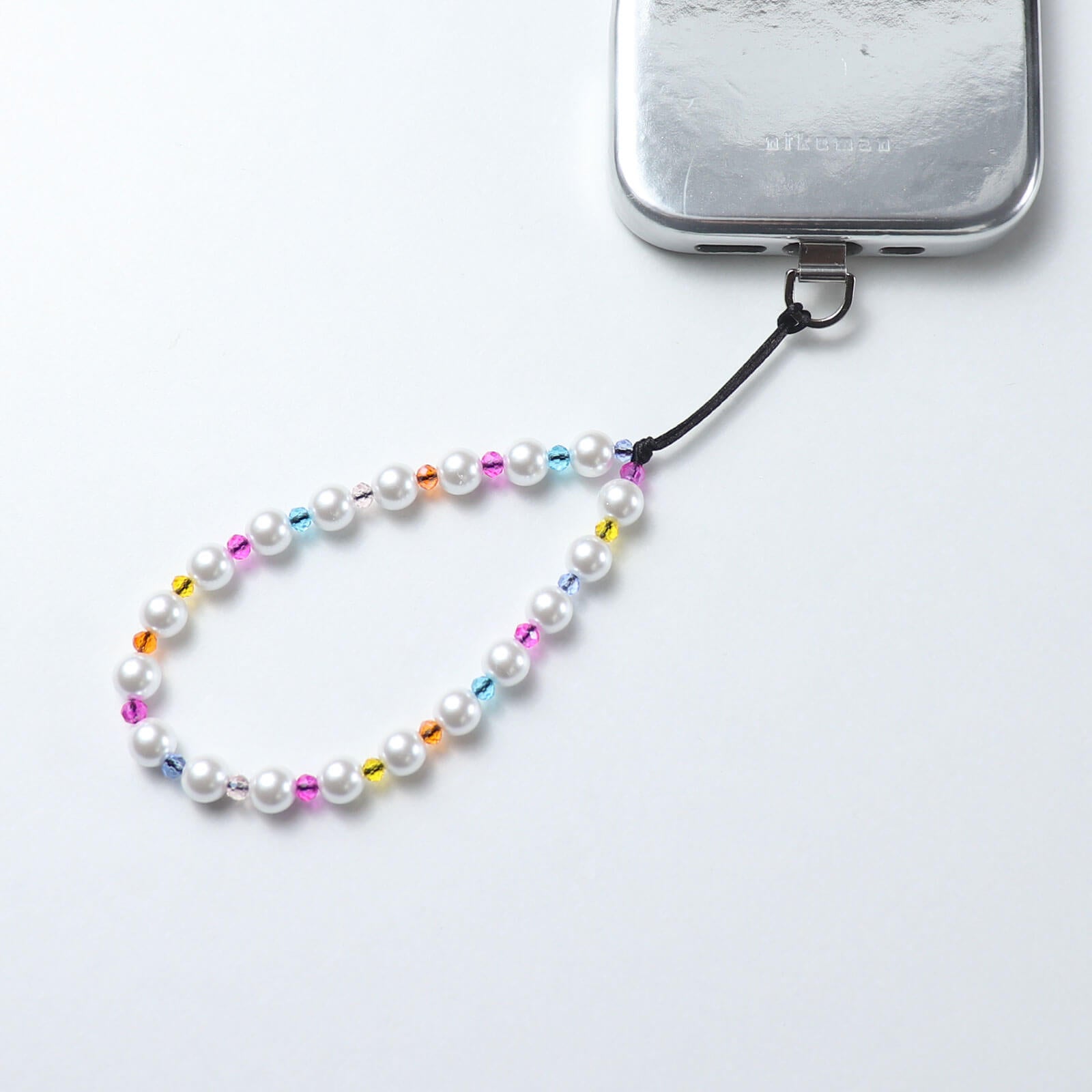 Pearl & Color Pop Beaded Multi-Use Bag Charm & Phone Chain — Trendy Fashion Accessory