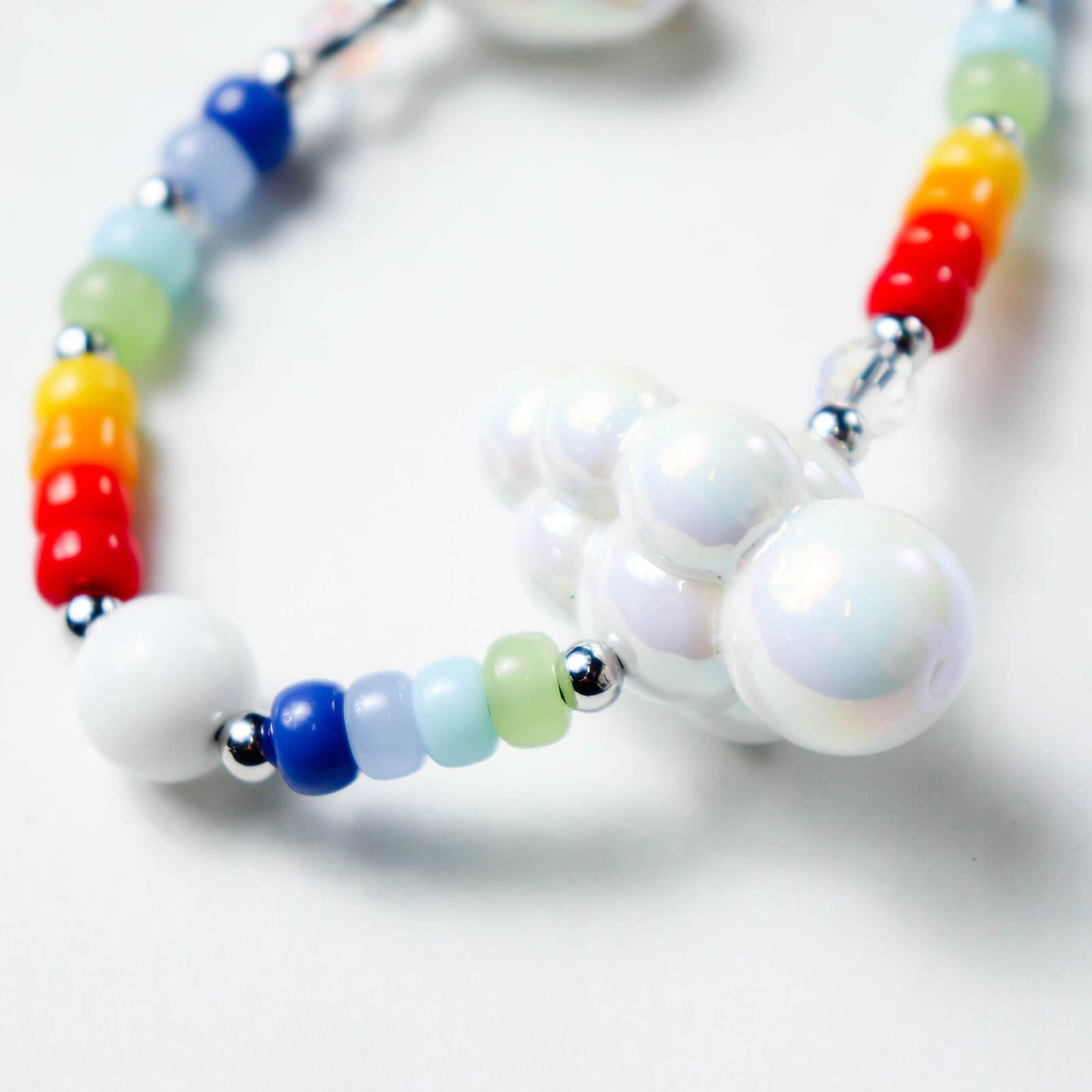 Holographic Cloud & Heart Colorful Beaded Phone Chain & Multi-Functional Bag Charm — Cute Fashion Accessory