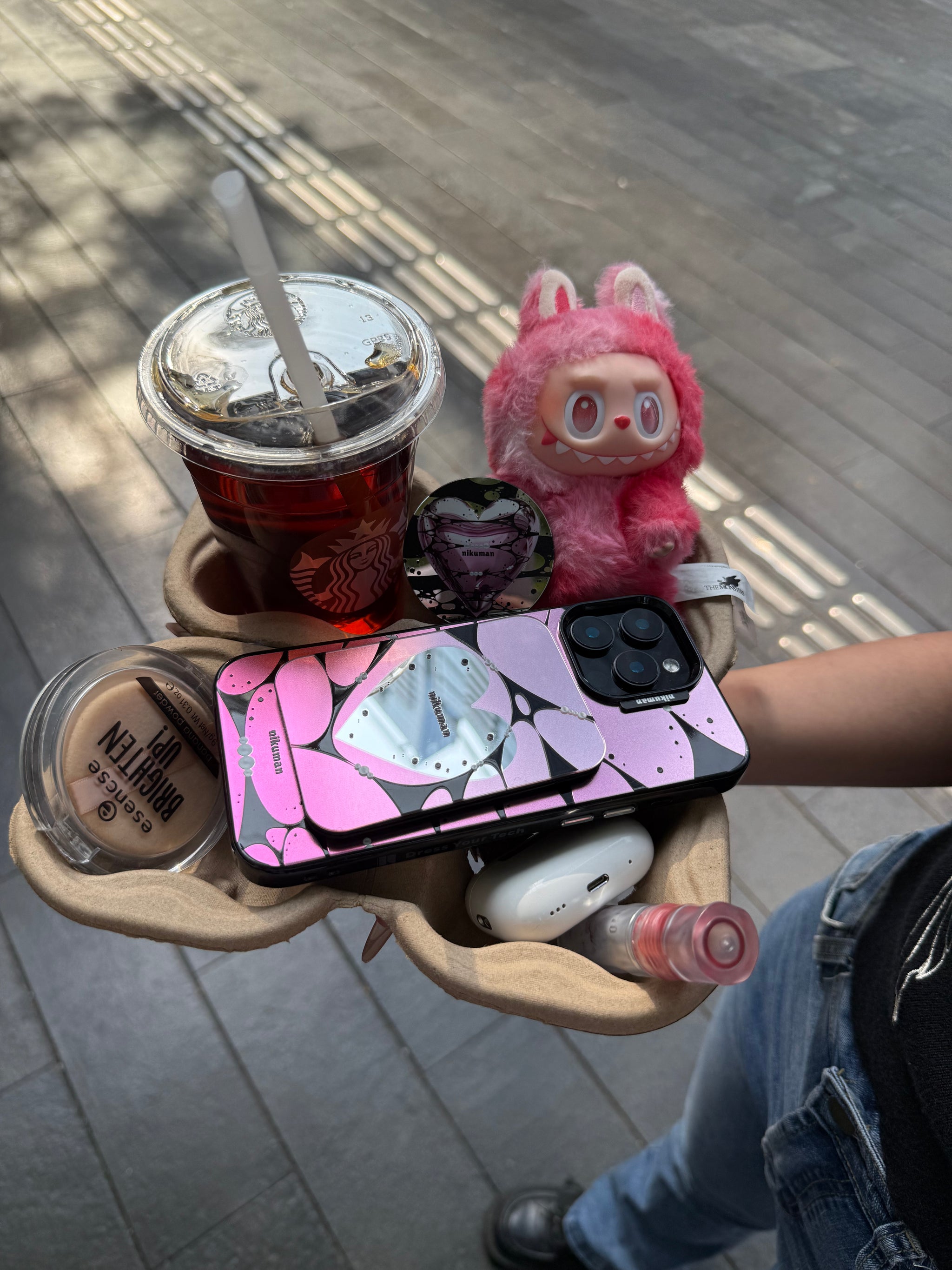 Pink Symbiote Snap Mirror MagSafe Cardholder Stand
