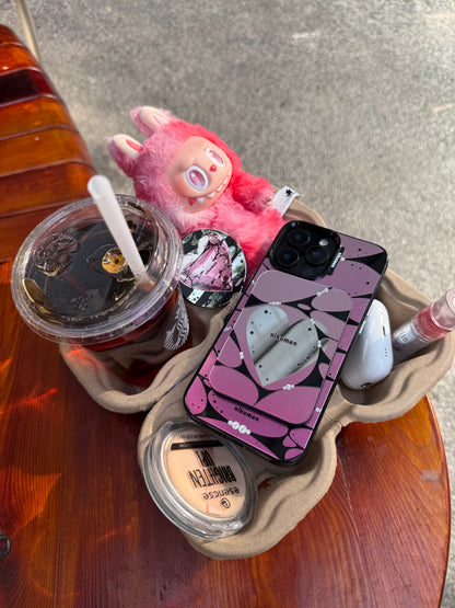 Pink Symbiote Snap Mirror MagSafe Cardholder Stand