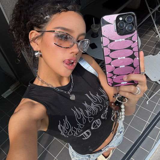 Pink Symbiote Mirror Phone Case MagSafe Compatible