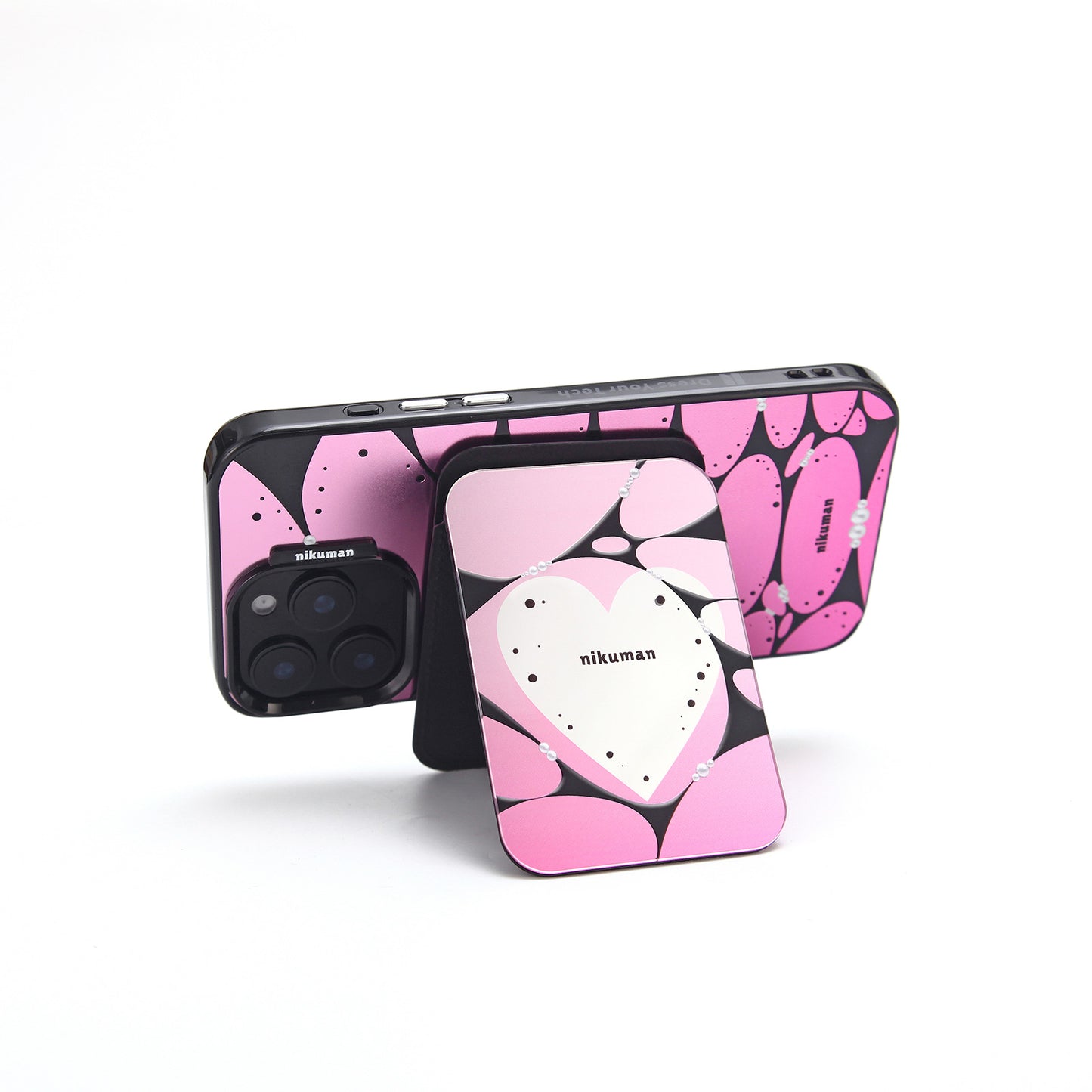 Pink Symbiote Snap Mirror MagSafe Cardholder Stand