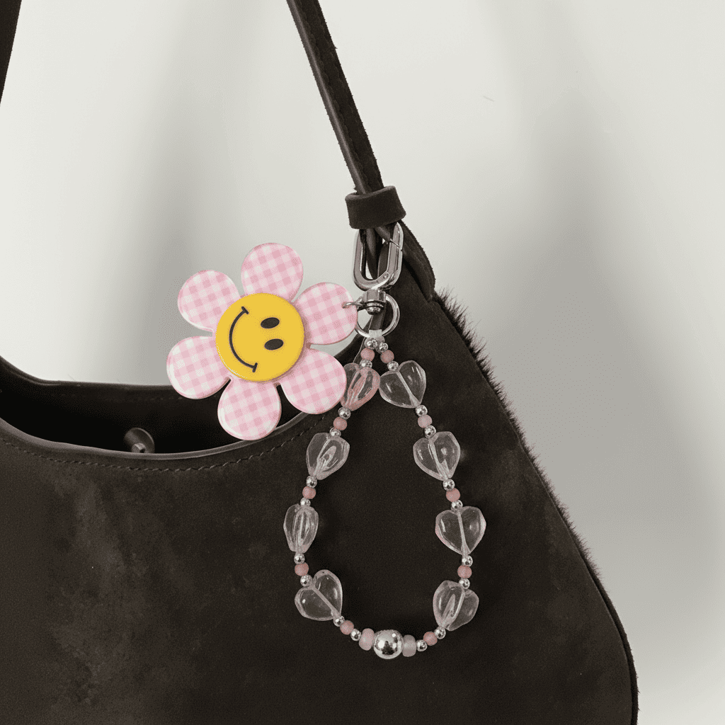 Smiling Sunflower Phone Chain & Multi-Functional Bag Charm — Cute Fashion Accessory