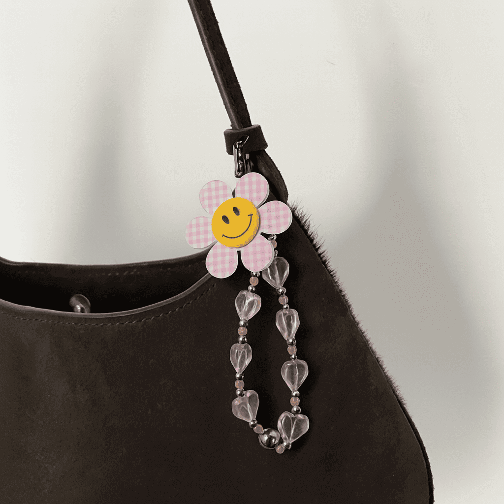 Smiling Sunflower Phone Chain & Multi-Functional Bag Charm — Cute Fashion Accessory
