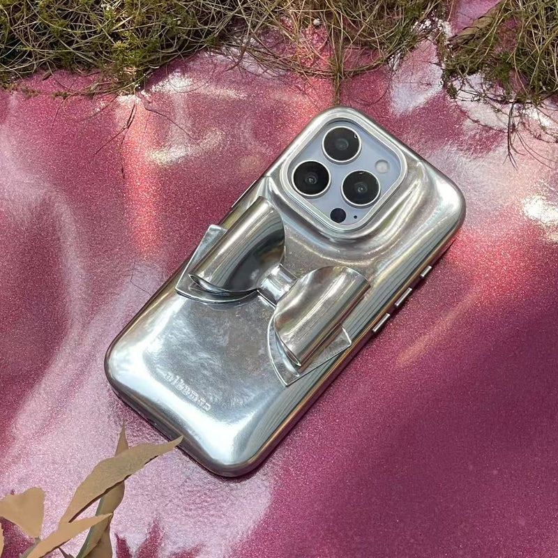 【Limited Edition】Drama Bow - Handcraft Glossy Puffer Phone Case