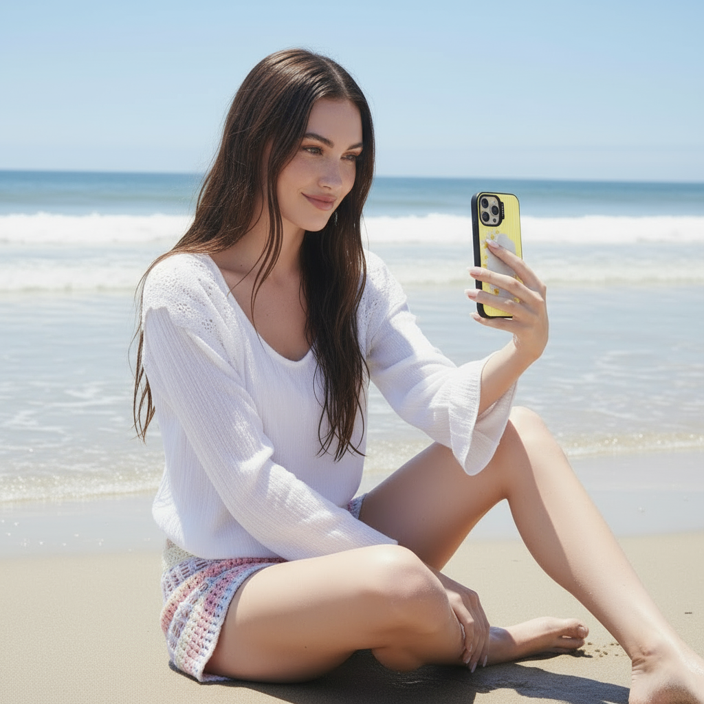 Mirror Hibiscus Phone Case MagSafe Compatible